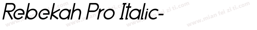 Rebekah Pro Italic字体转换